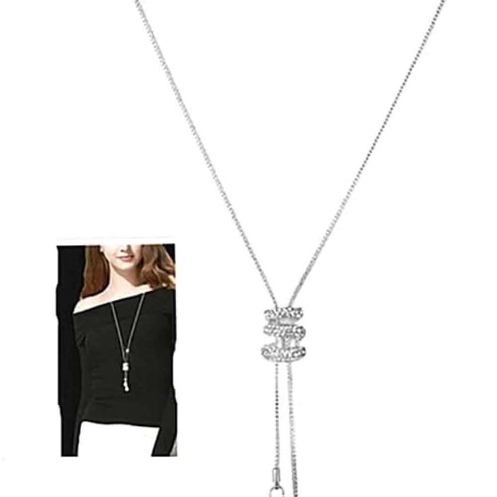 Pearl Pendant Necklace Women Long Choker Elegant Jewelry Dressy Gift
